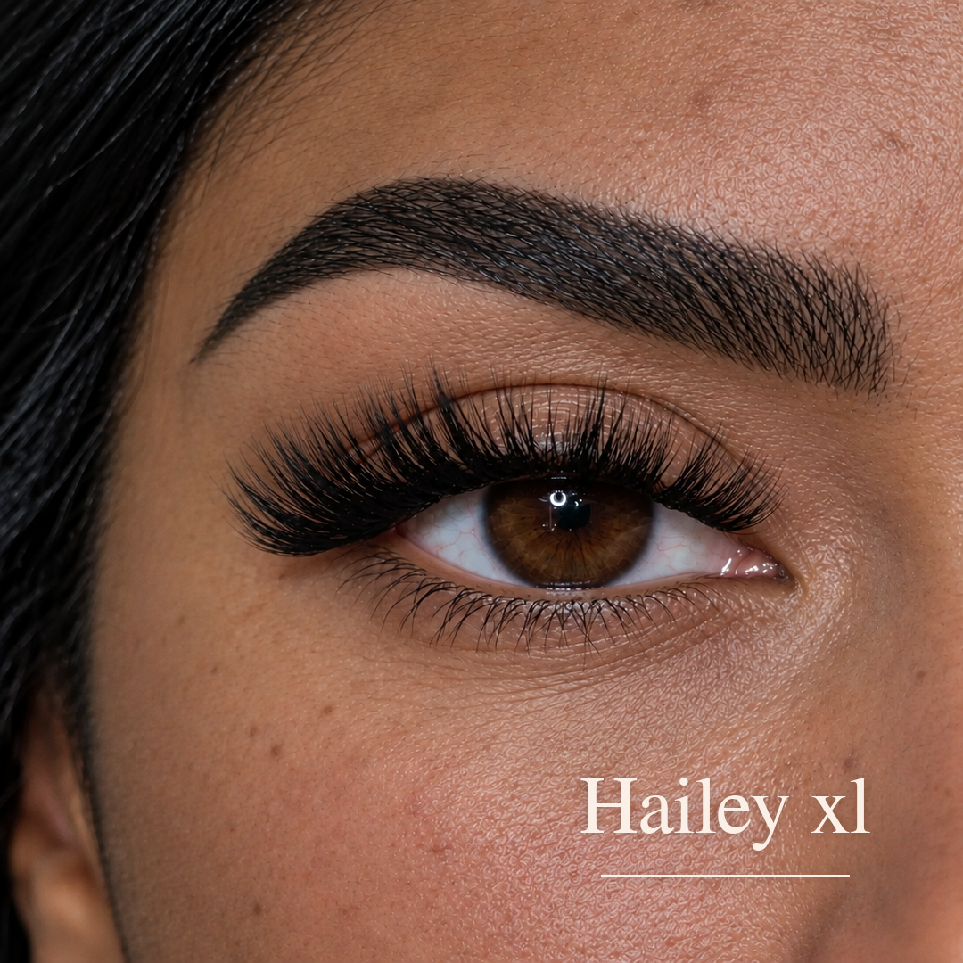 Rendu porté des faux cils cluster Hailey XL