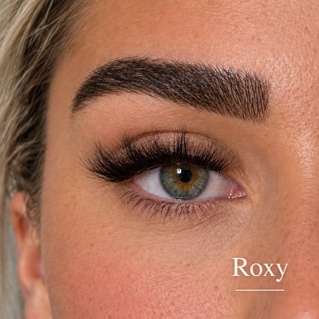 Rendu porté des faux cils cluster Roxy D