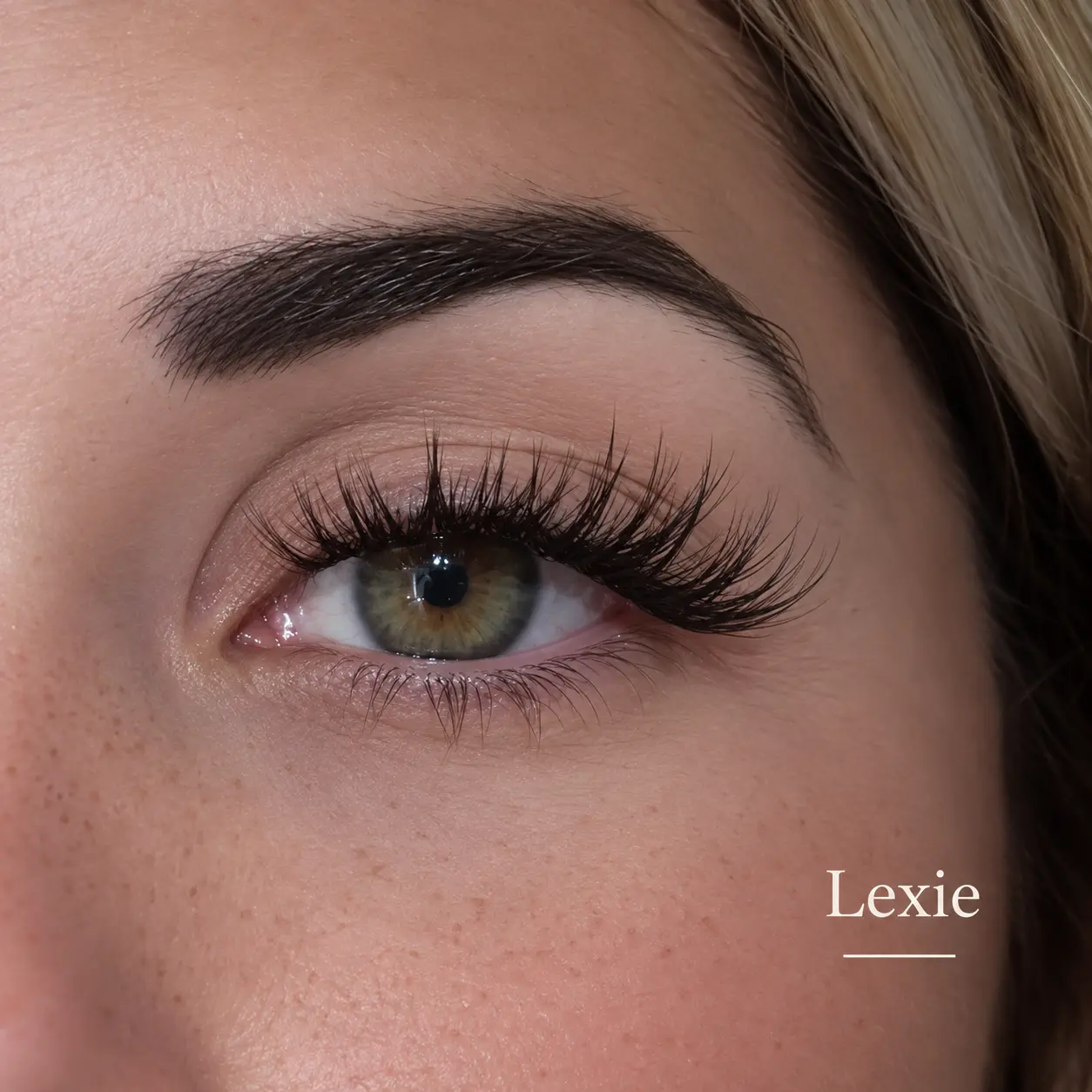 Rendu porté des faux cils cluster Lexie D