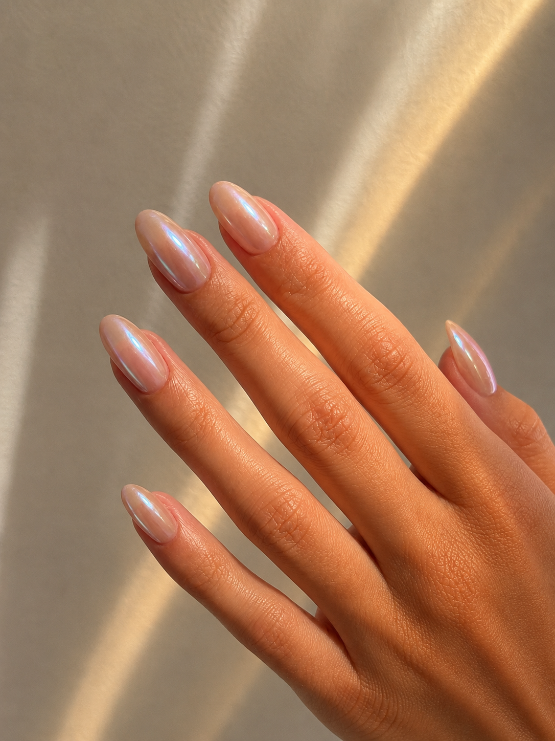 Press-On Nails Pêche Chromée - Collection Glazed