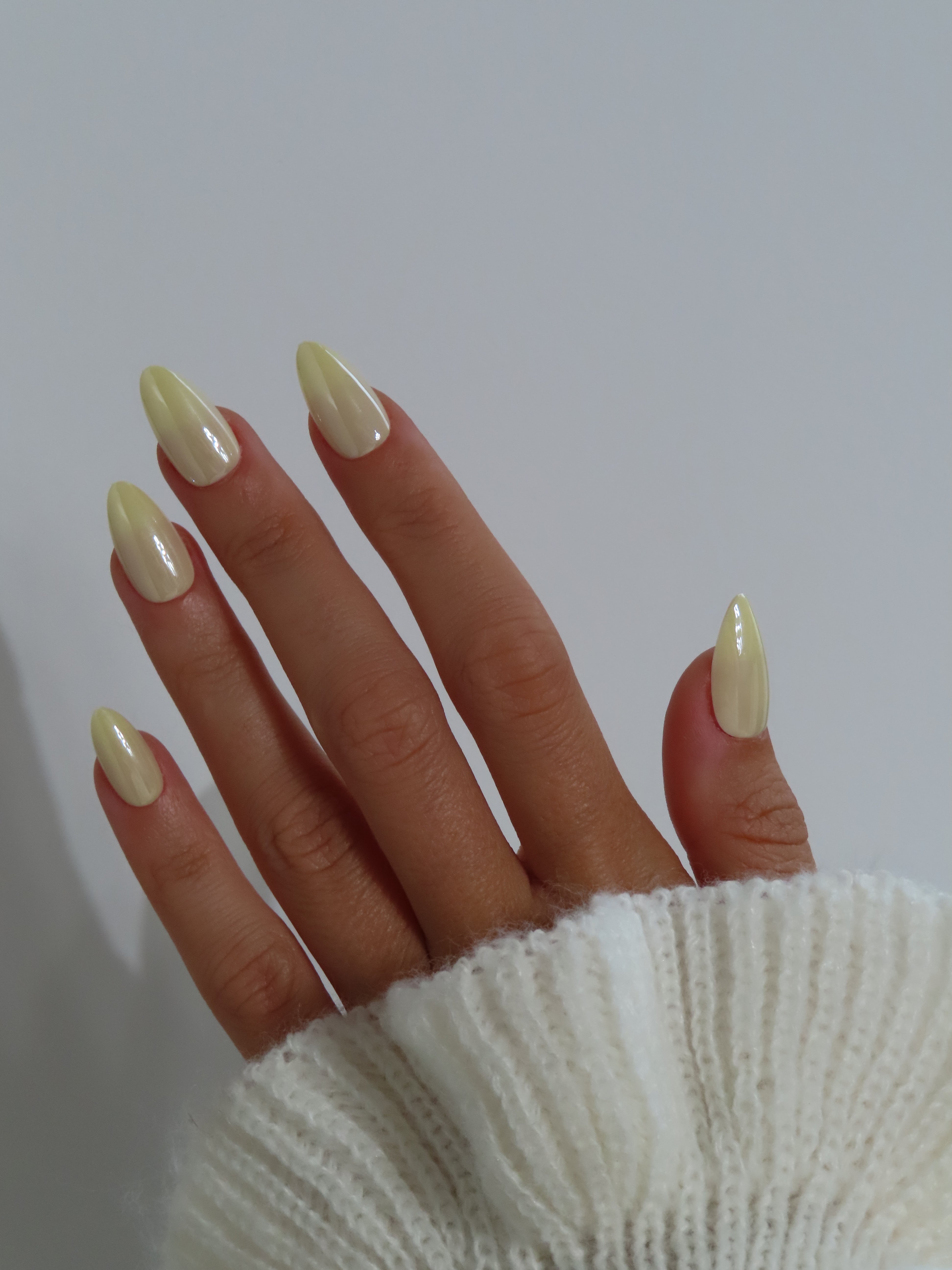 Press-On Nails Ivoire Chromé