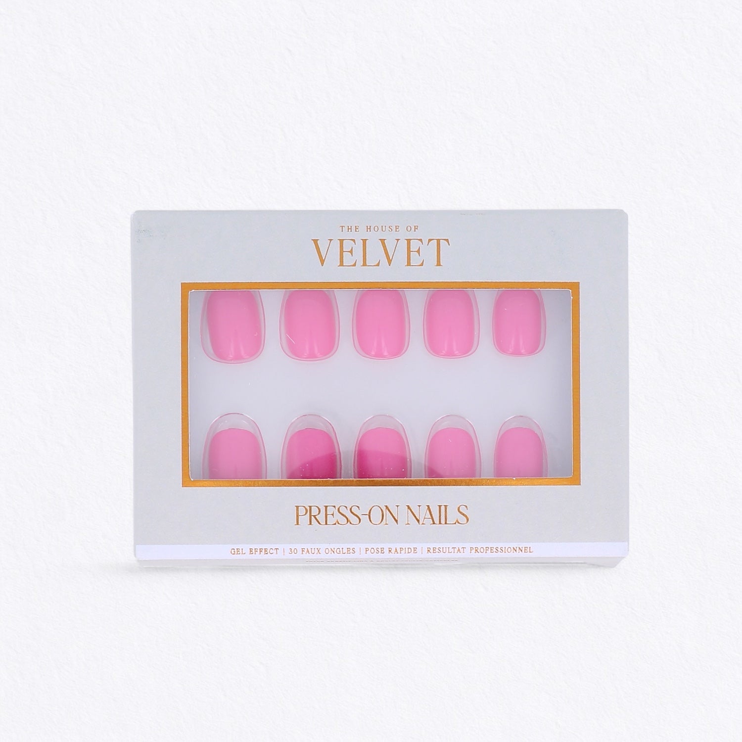 Press-On Nails ongles Rose framboise