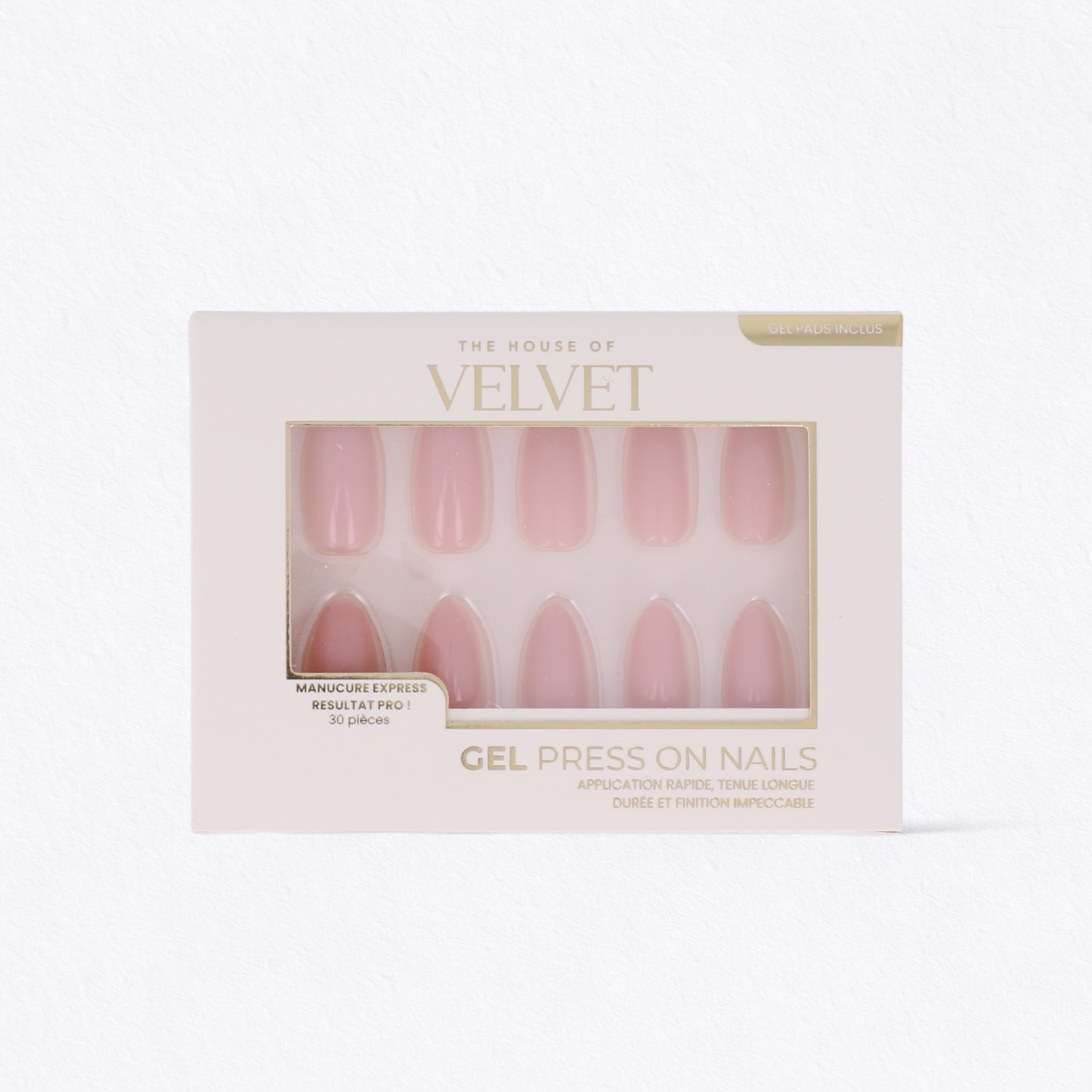 Press-On Nails Gel Effect – Kendall Forme Amande medium