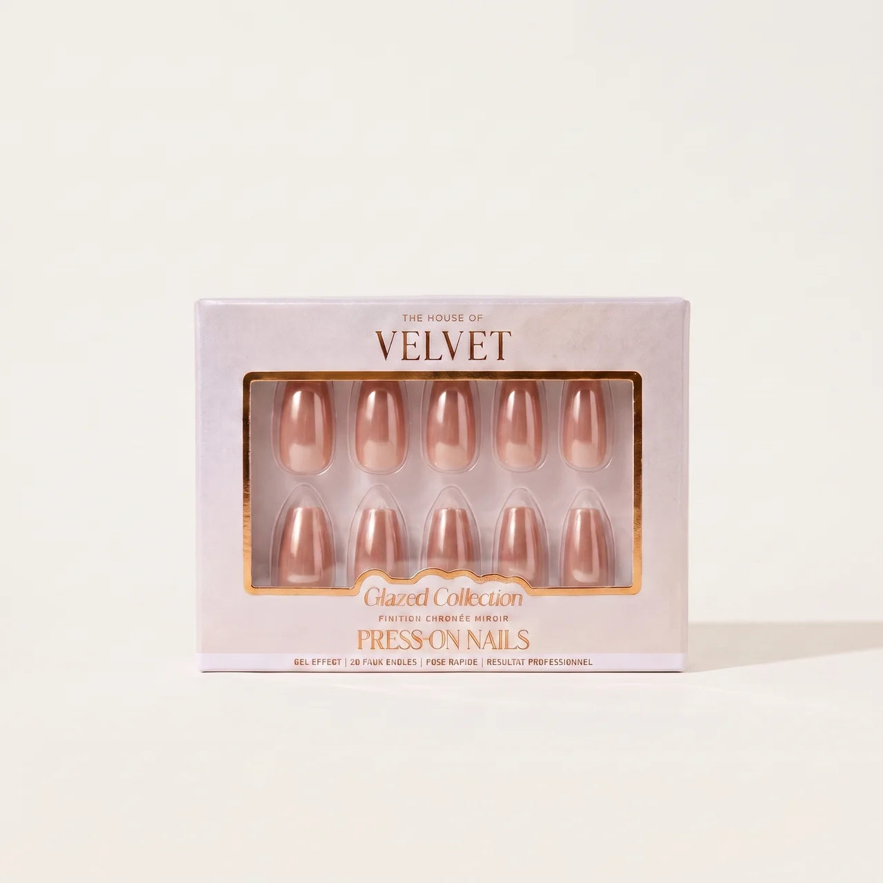 Press-On Nails Champagne rosé - Collection Glazed