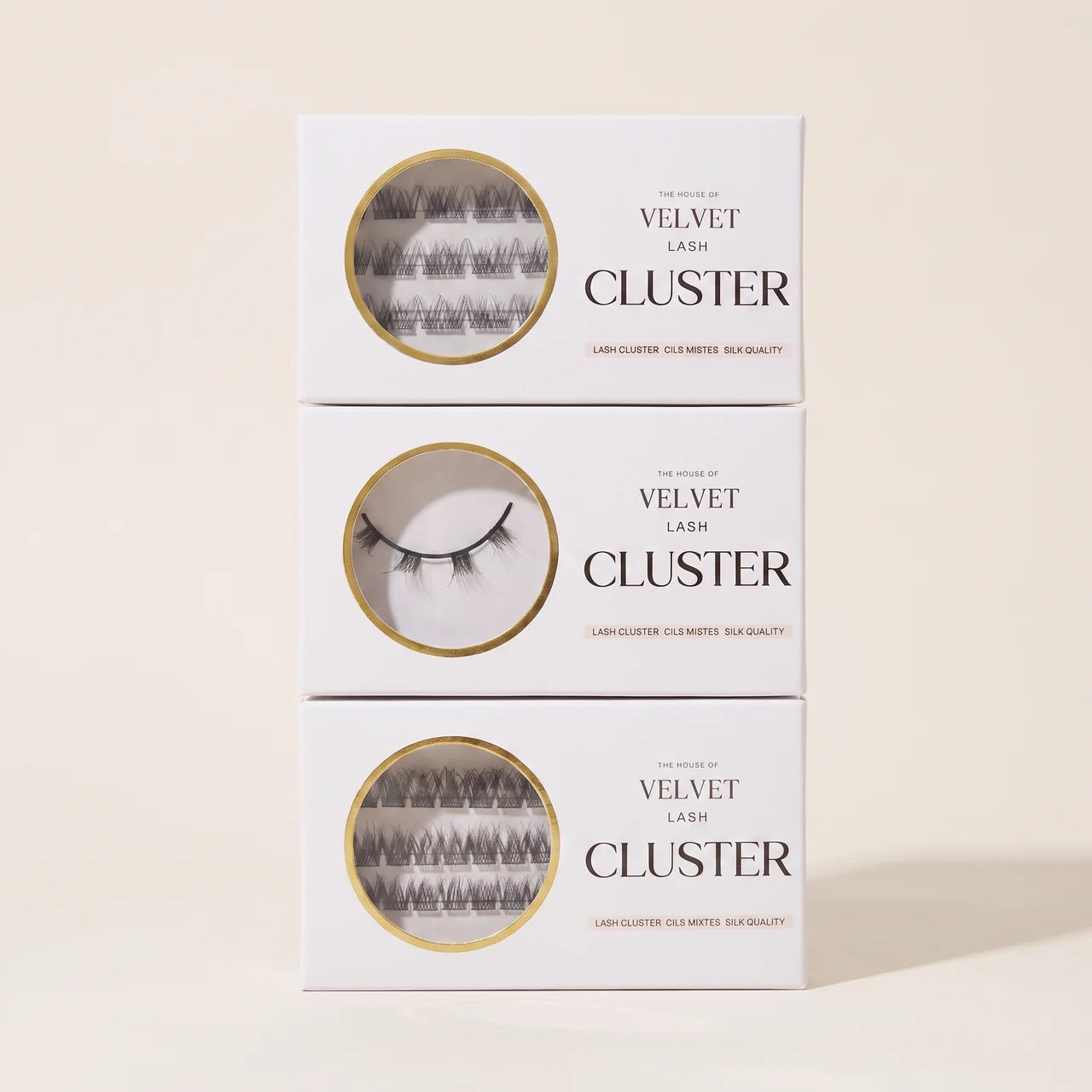 Coffret Cluster - 3 boites de cils cluster précollés
