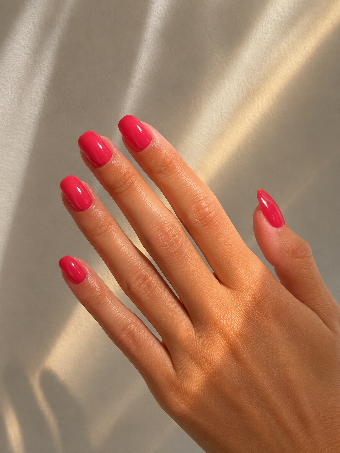 Press-On Nails Corail - Forme Courte Carrée