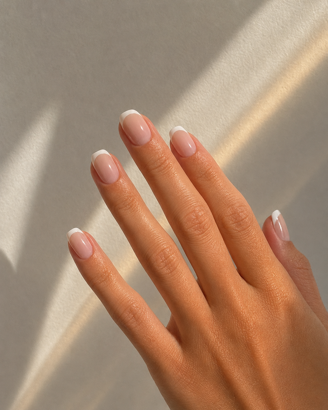 Press-On Nails French Classique - Forme Courte Arrondie