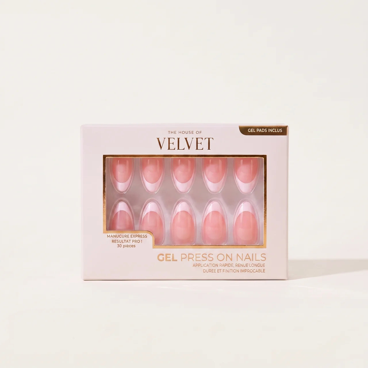 Press-On Nails Gel Effect – French Glaze !