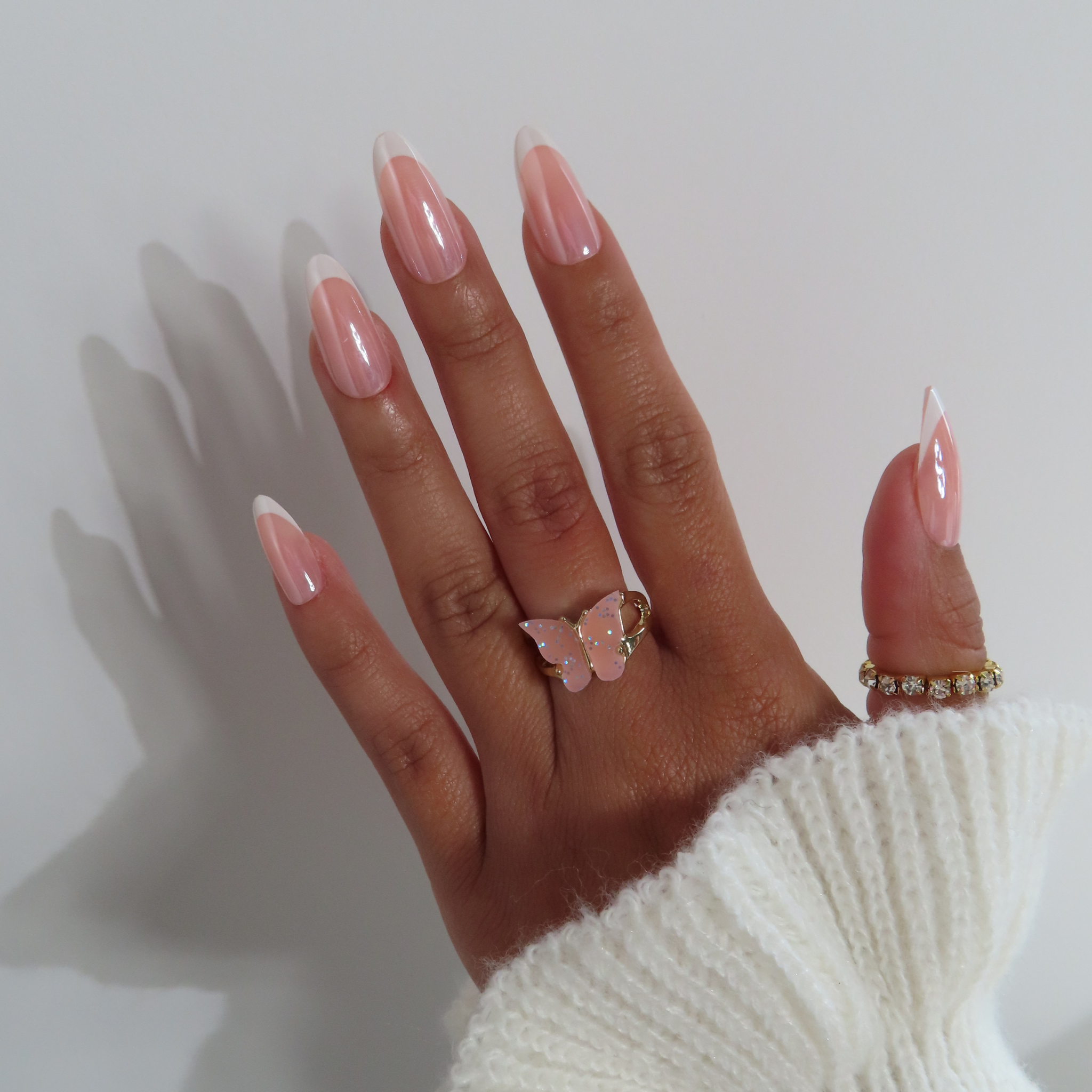 Press-On Nails Gel Effect – French Glaze !