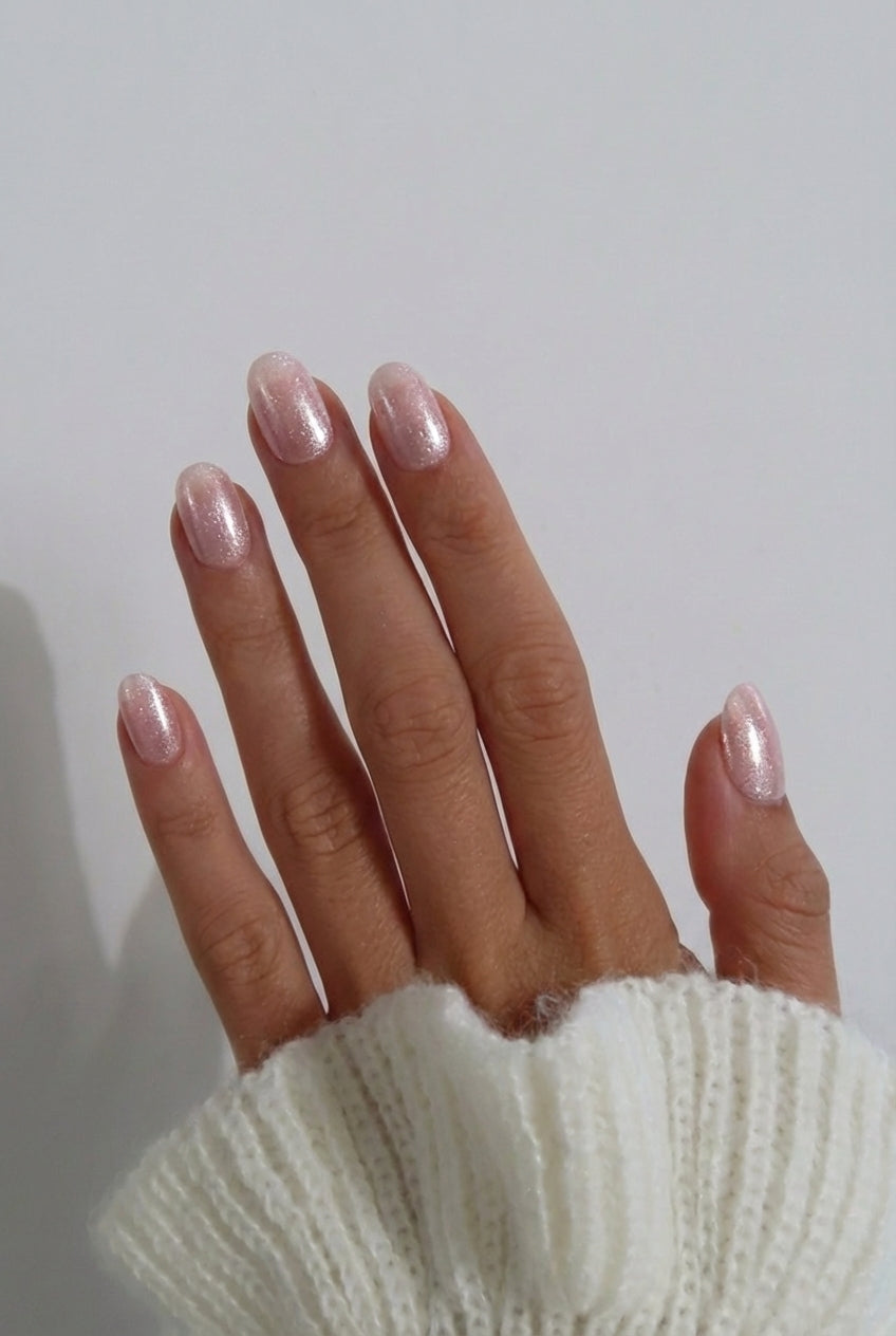 PRESS-ON NAILS ROSE PAILLETTE – Collection Glazed