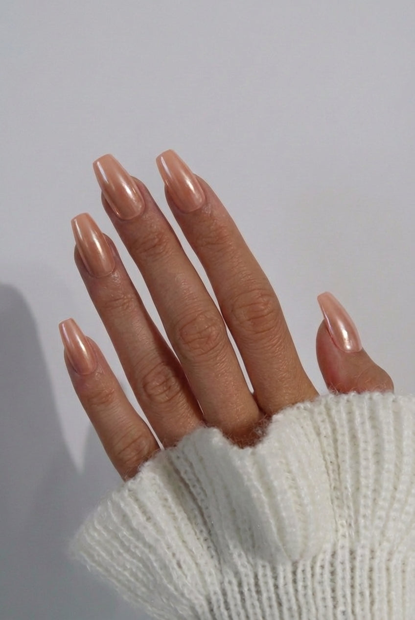 Press-On Nails Champagne rosé - Collection Glazed