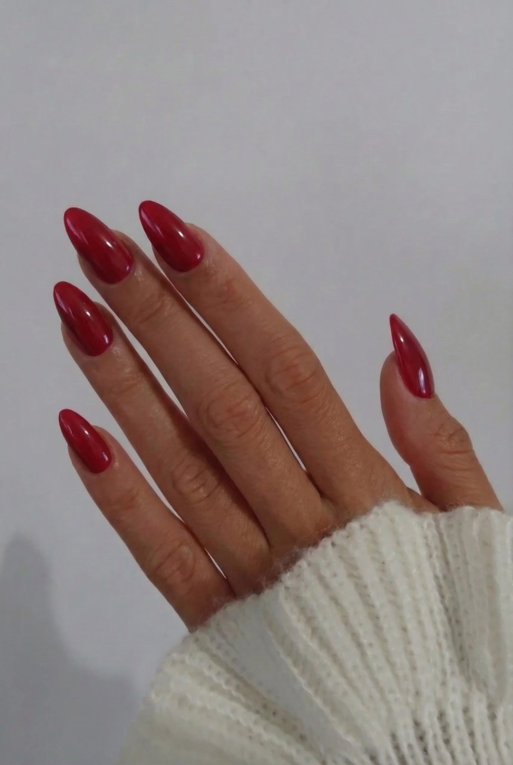 Press-On Nails Amande Red romantique