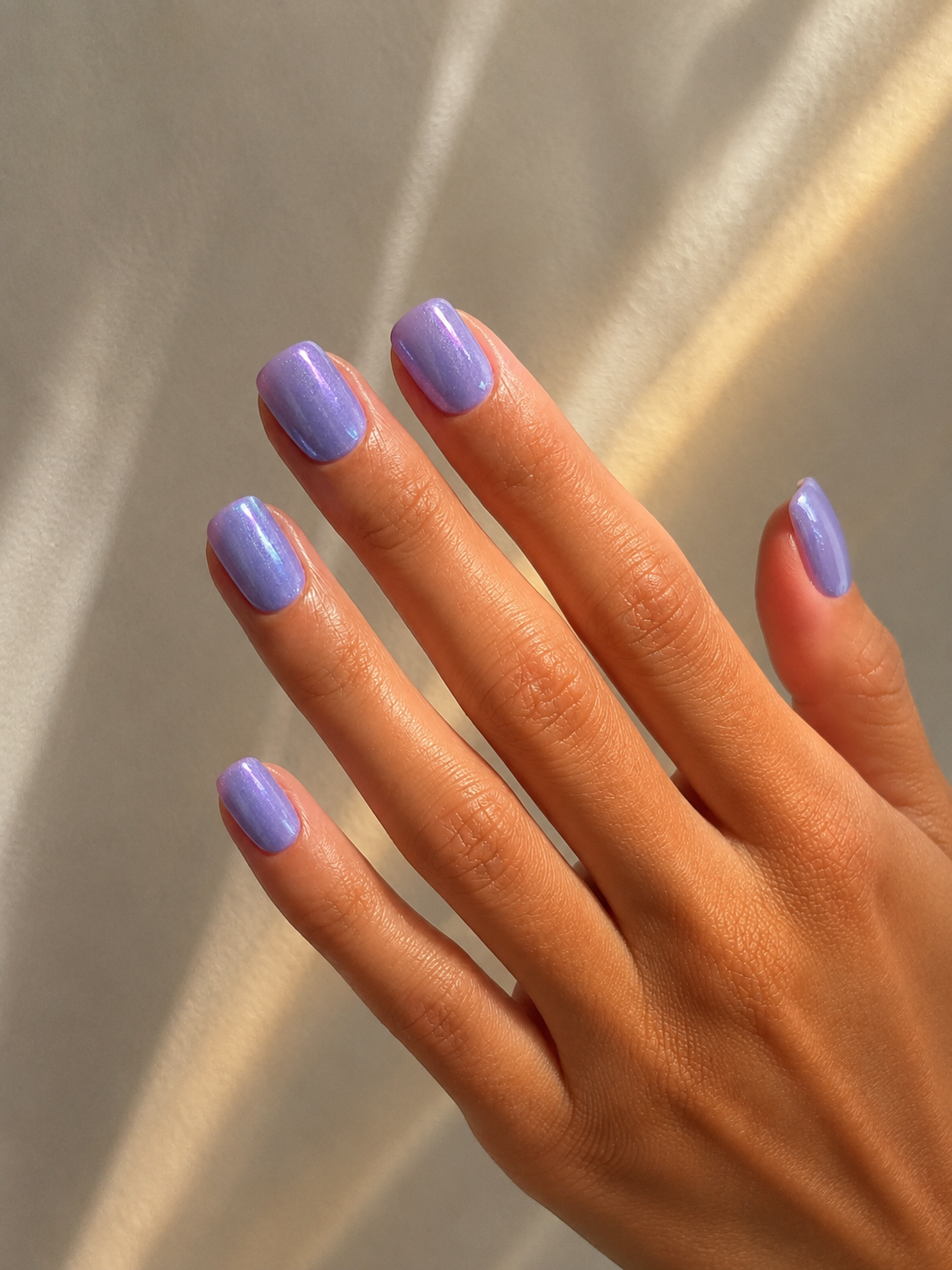 Press-On Nails Lilas Chromé - Collection Glazed