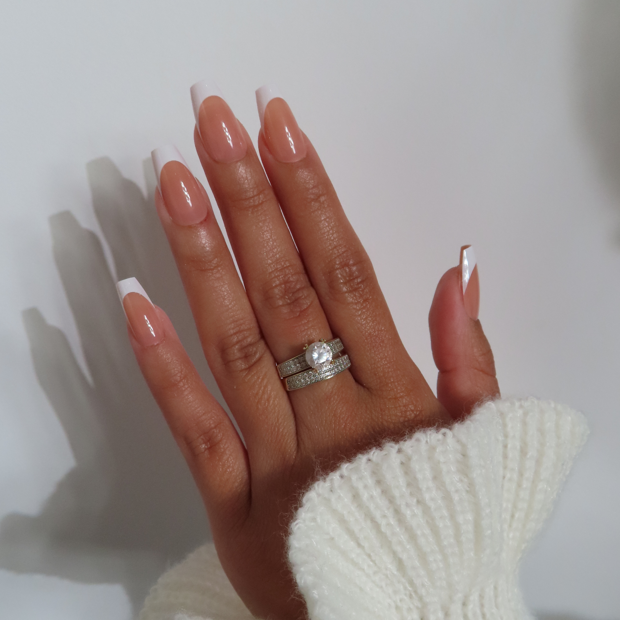Capsules Gel X ongles french amande naturel