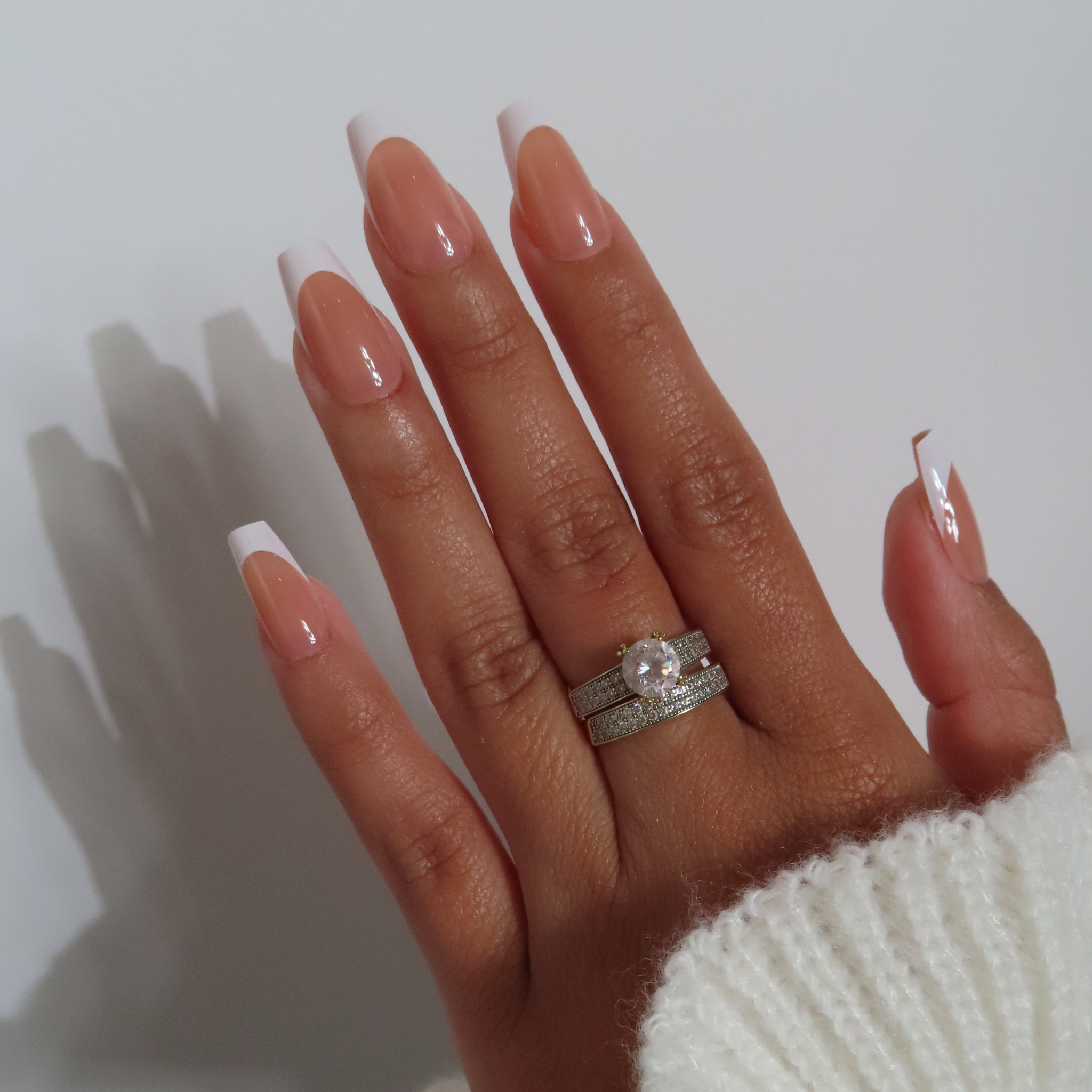 Capsules Gel X ongles french natural nude carré