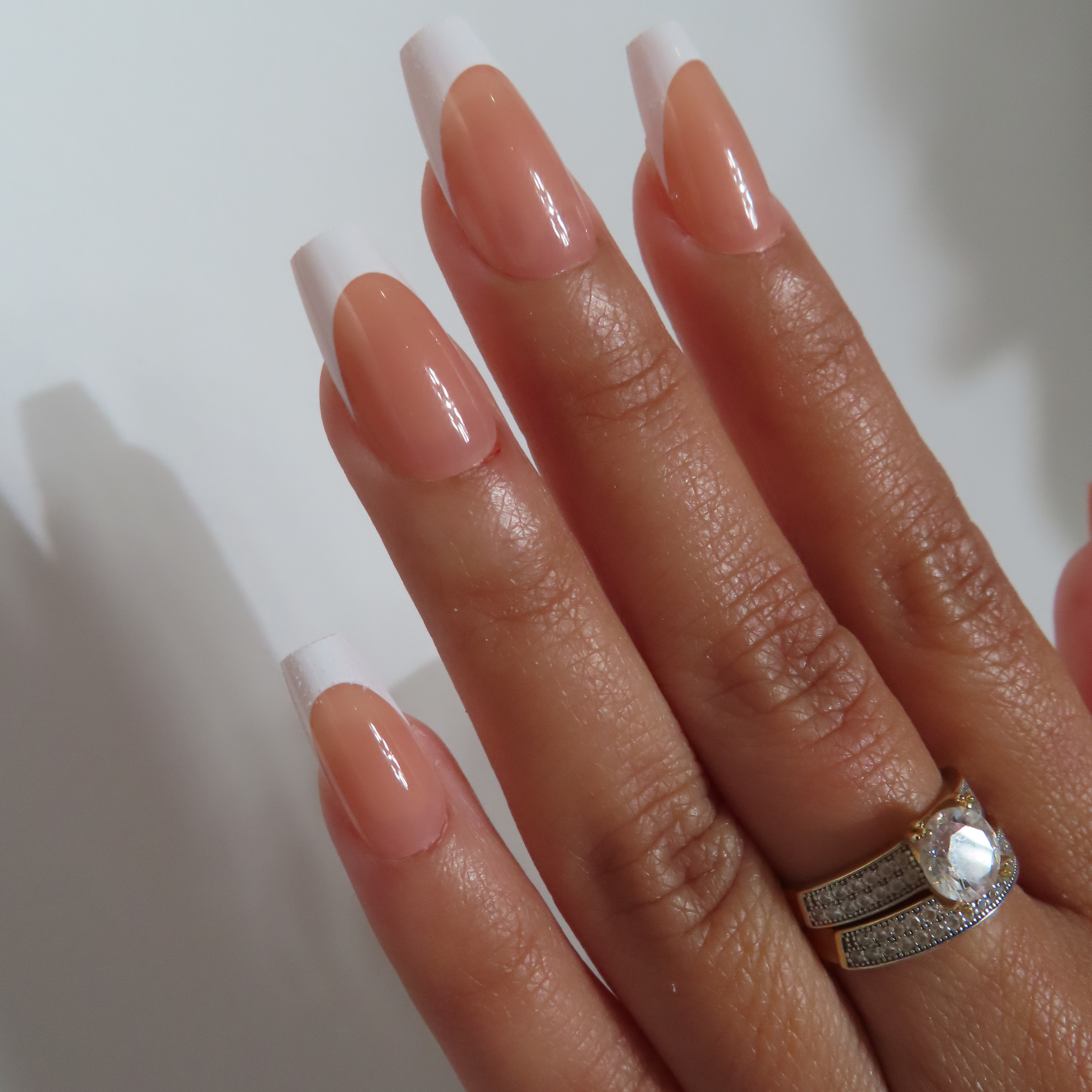 Capsules Gel X ongles french amande naturel