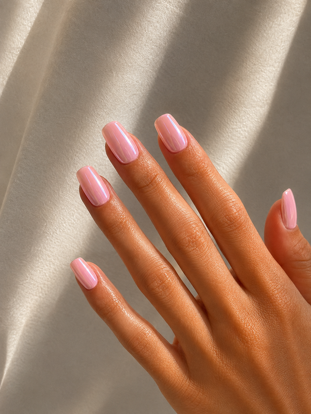 Press-On Nails Rose Chromé - Collection Glazed