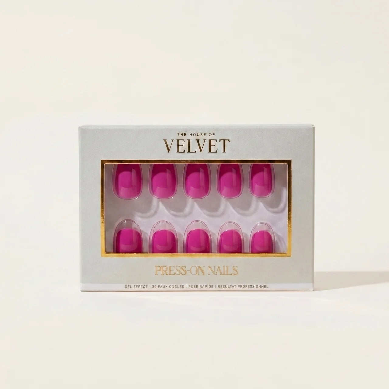 Press-On Nails ongles Rose framboise