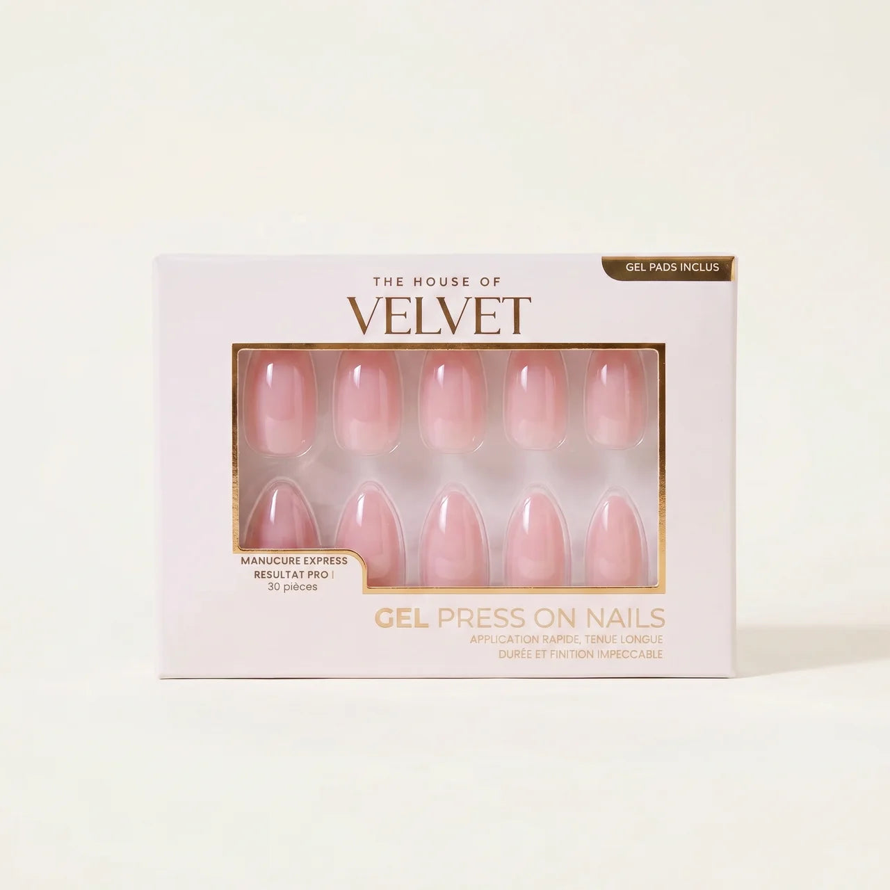 Press-On Nails Gel Effect – Serena Forme Amande Medium