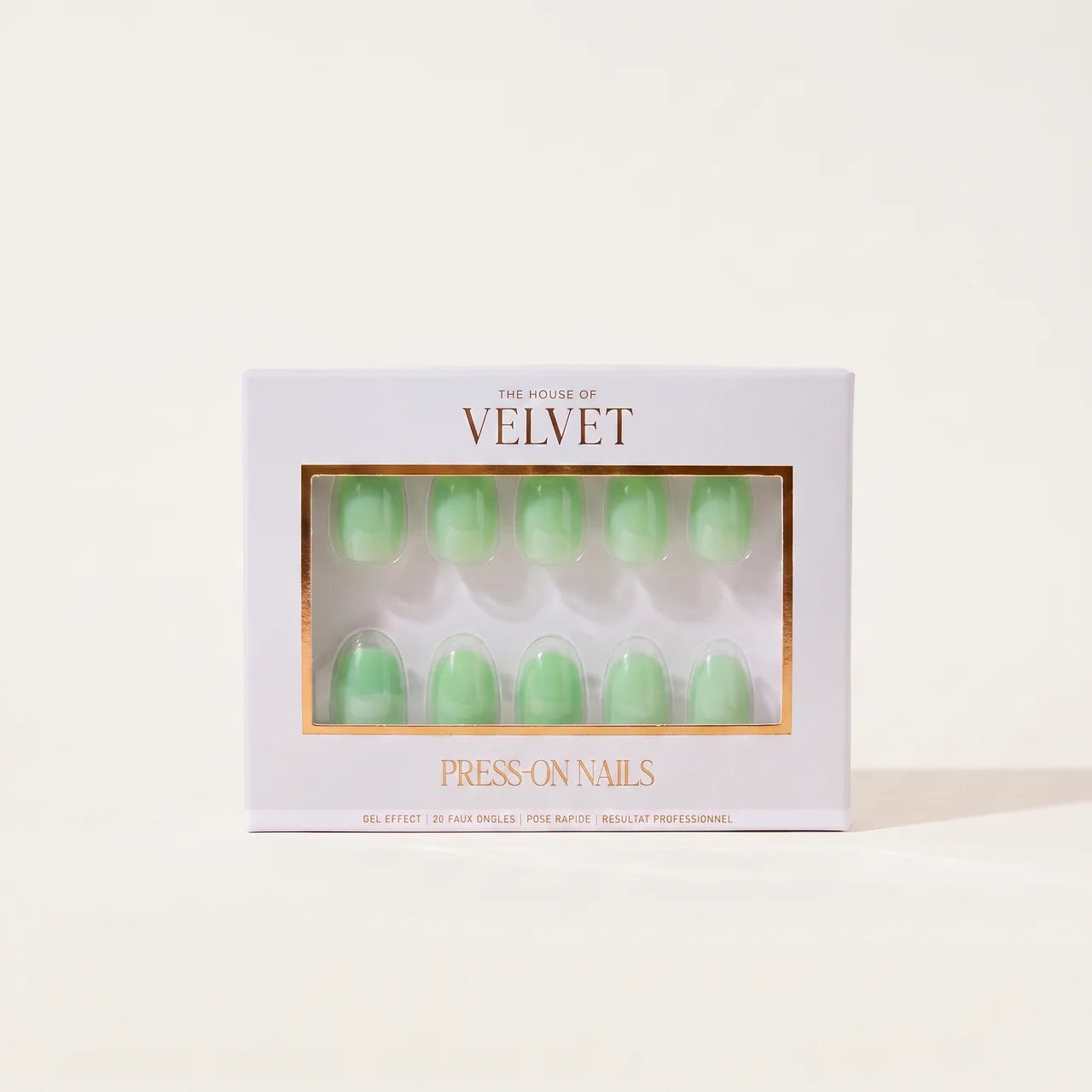 Press-On Nails ongles Vert Pomme Classique